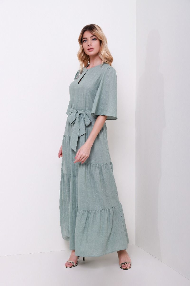 embellished tiered kaftan