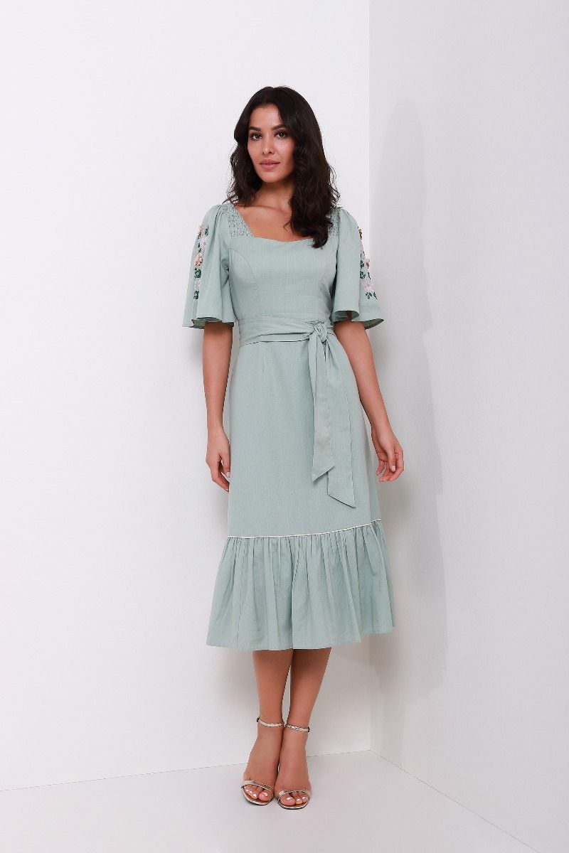 embellished sleeves dress