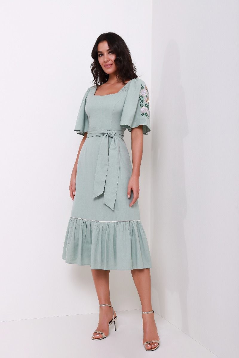embellished sleeves dress