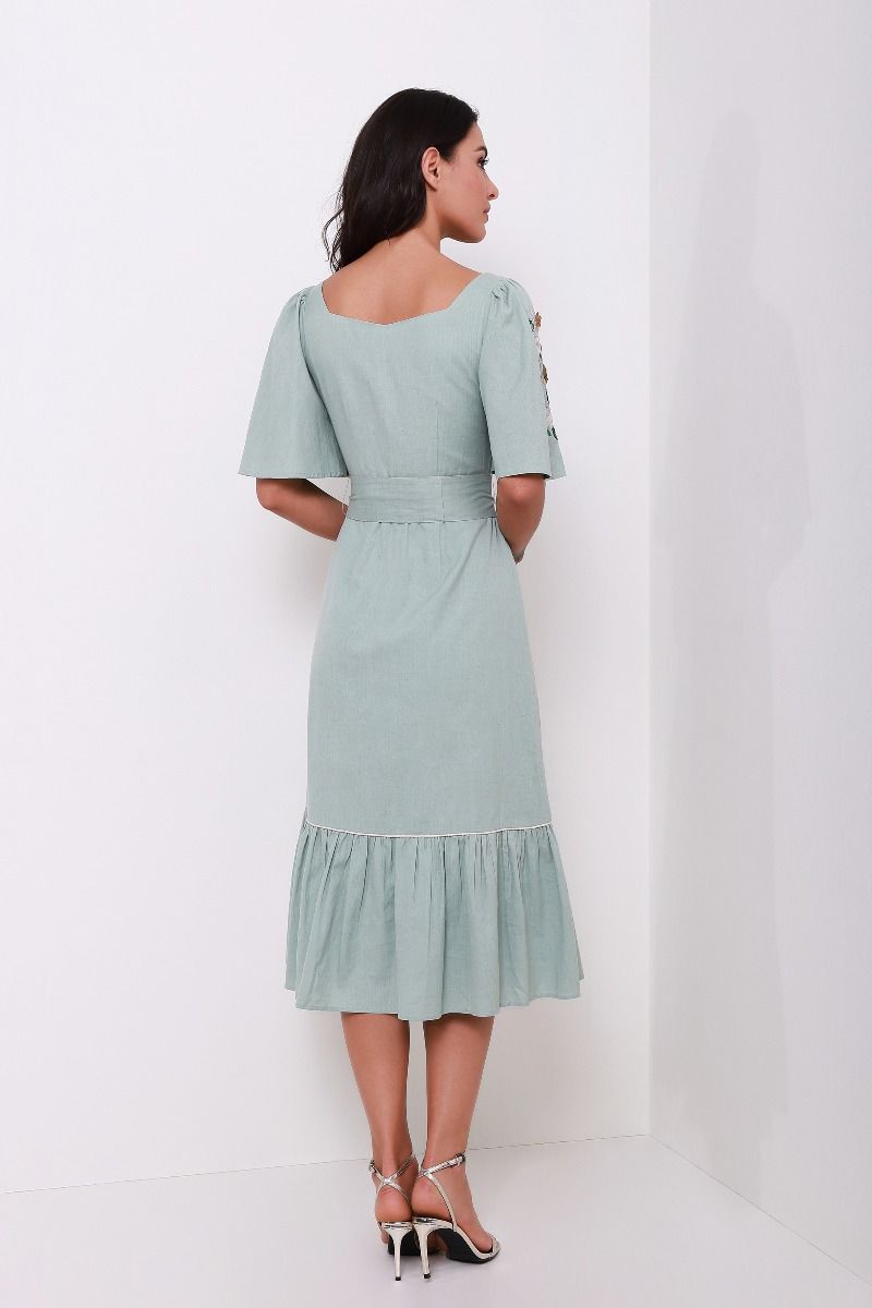 embellished sleeves dress