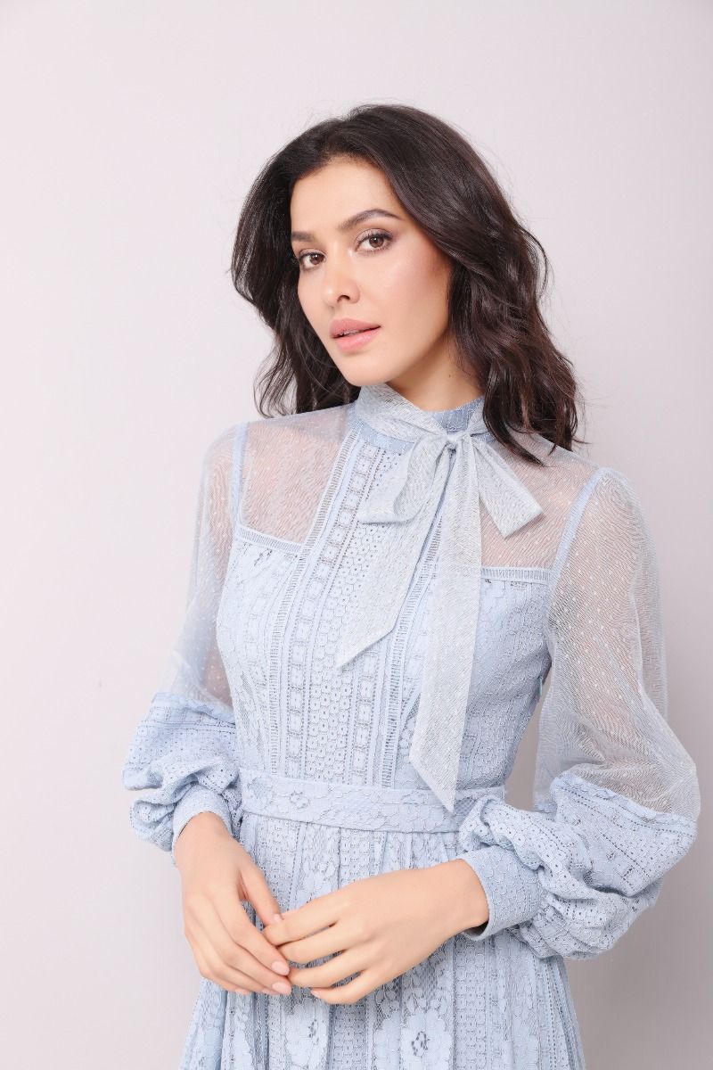 Tie-Neck Dress