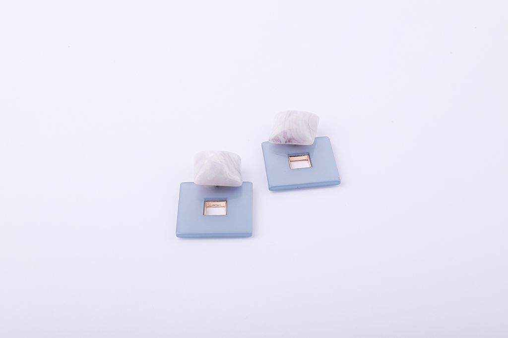 square dropped earrings