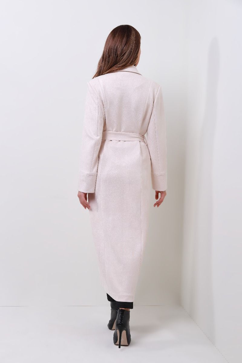 Embellished self-tie coat	