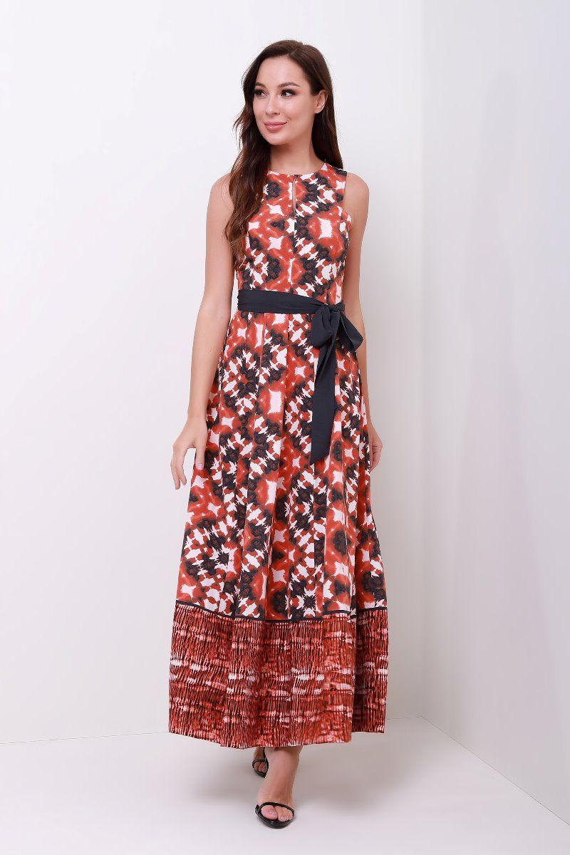 flare printed dress 