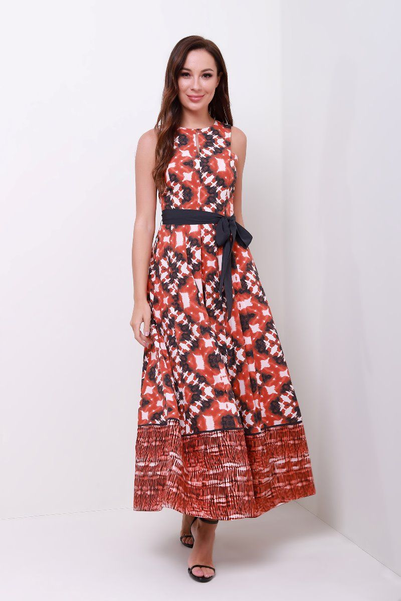 flare printed dress 