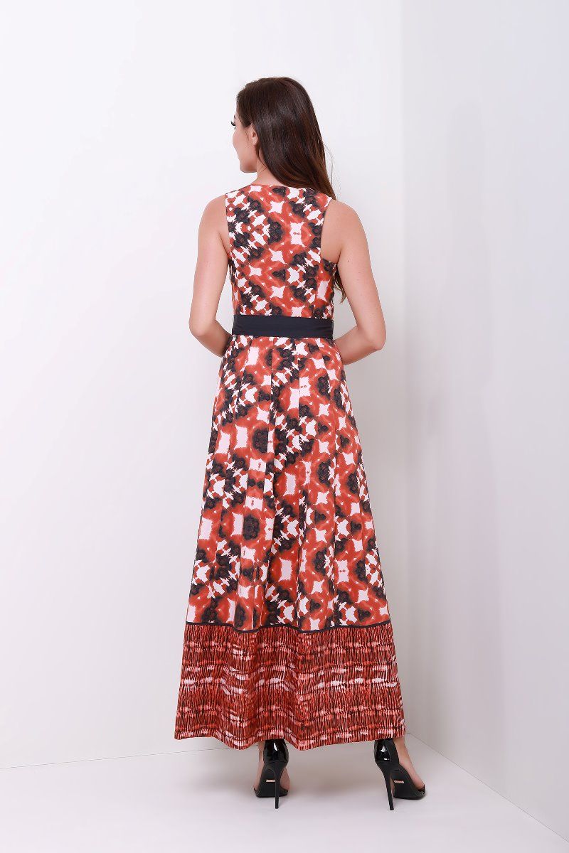 flare printed dress 