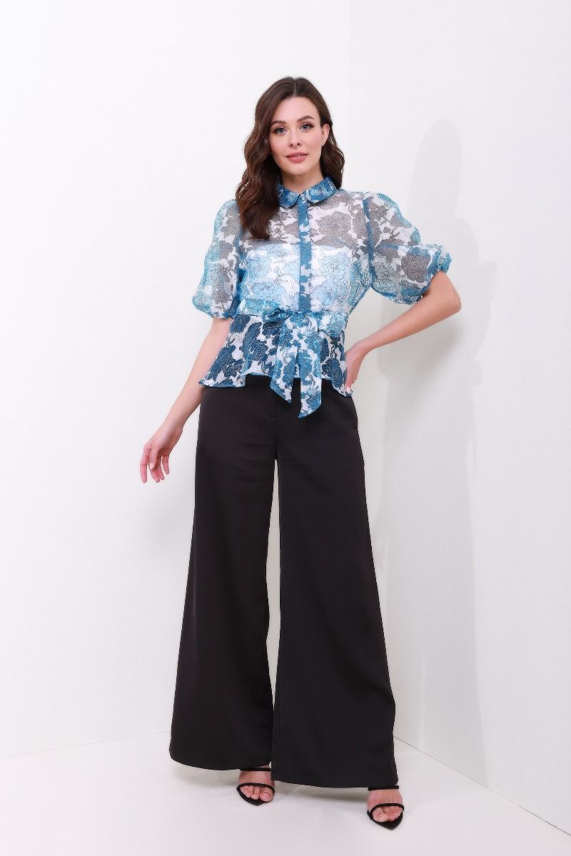 Belted palazzo pants