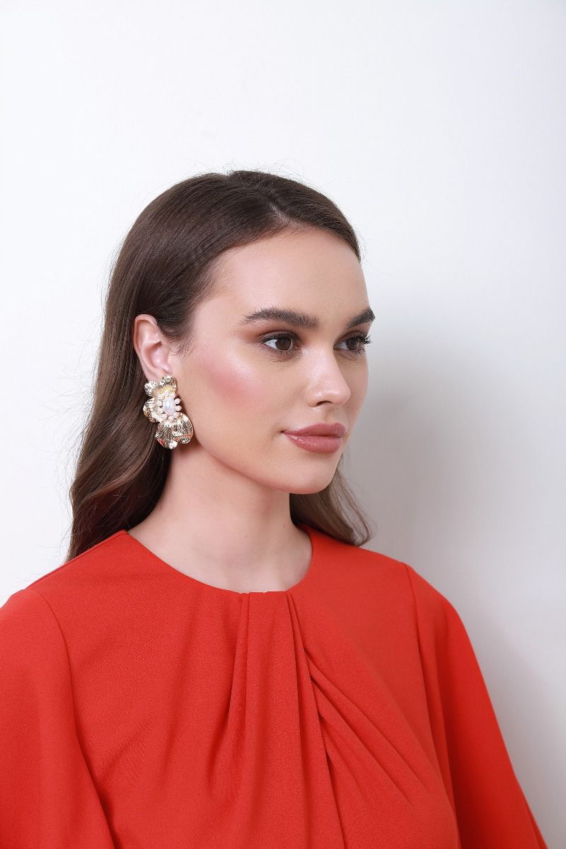 embellished pearl earrings
