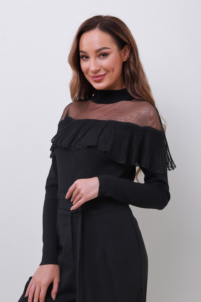 High neck knit top