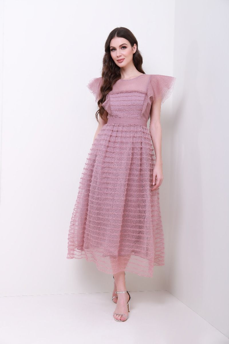 frill trimming dress 