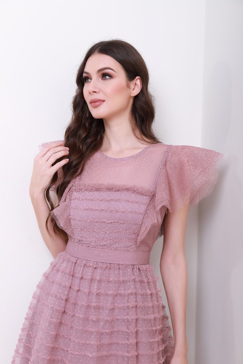 frill trimming dress 