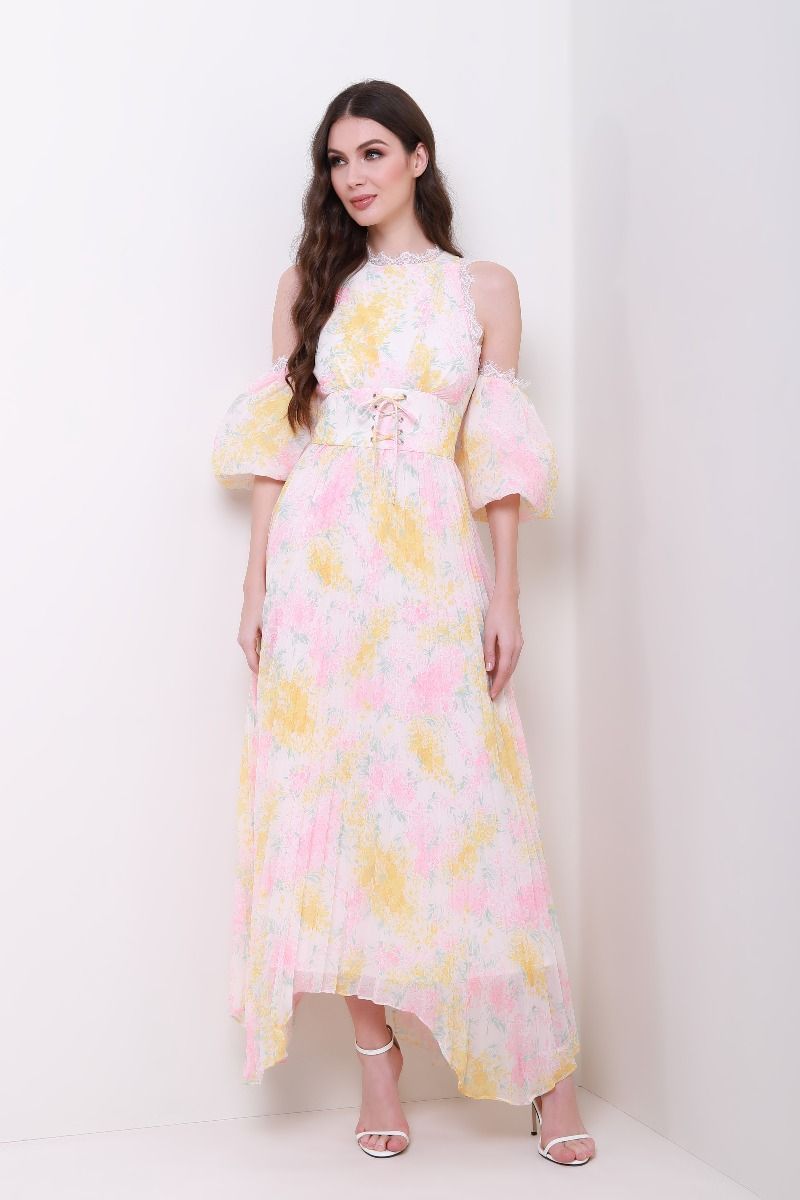 Corset waist Asymmetric dress