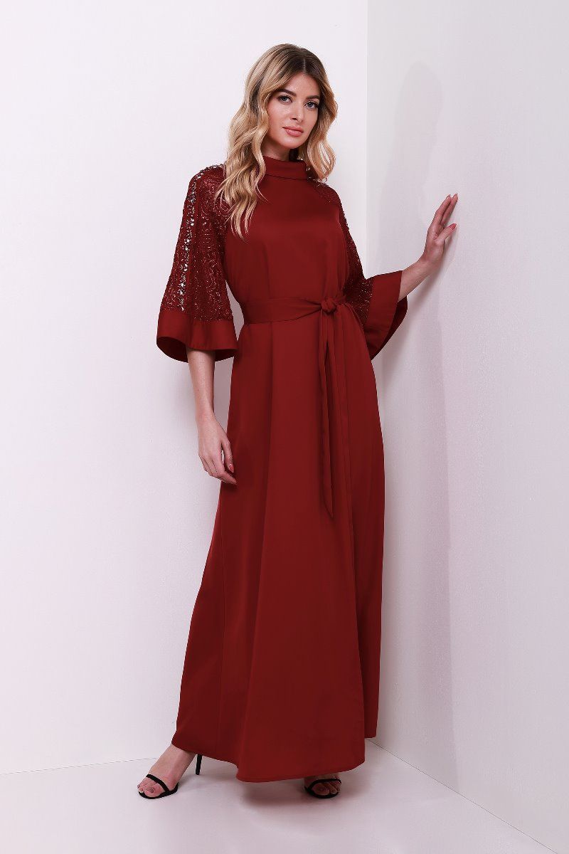 Embellished lace sleeves Kaftan