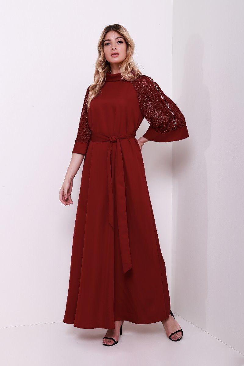 Embellished lace sleeves Kaftan