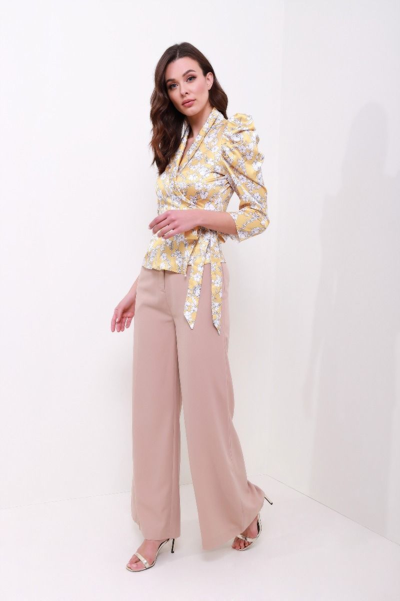 Satin Wrap Blouse