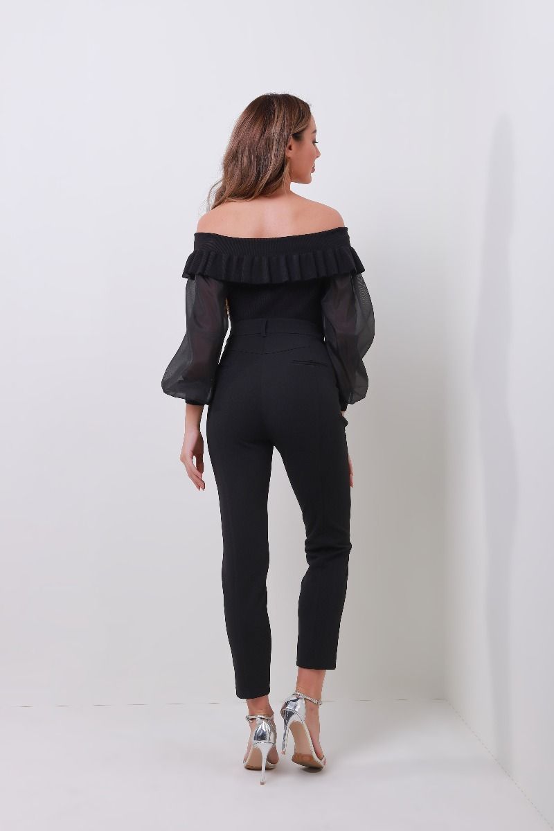 knitted off shoulder top