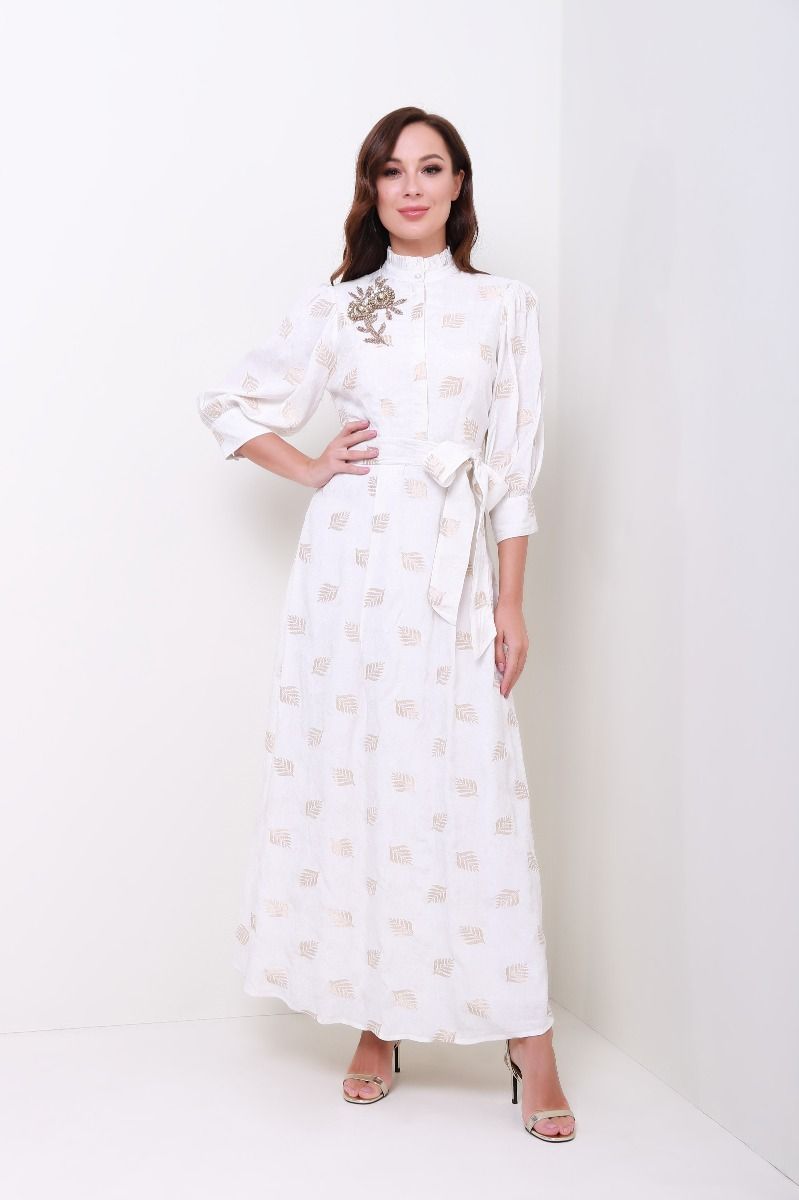 embellished printed kaftan