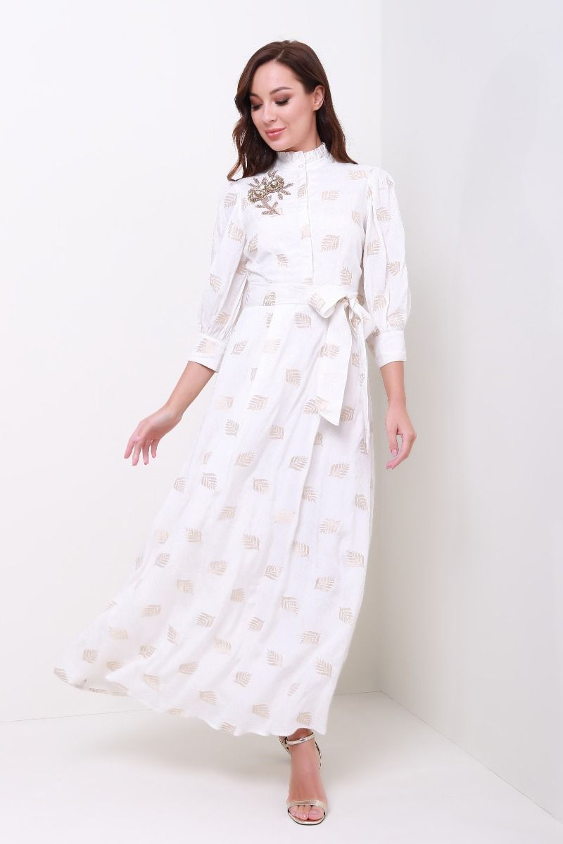 embellished printed kaftan