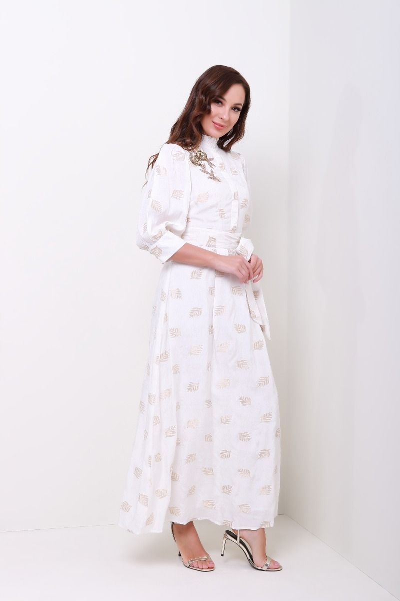 embellished printed kaftan