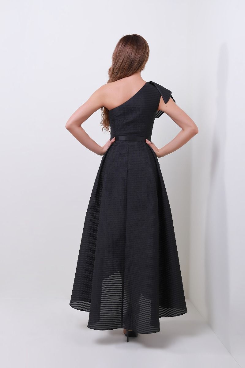 Brocade one shoulder dress