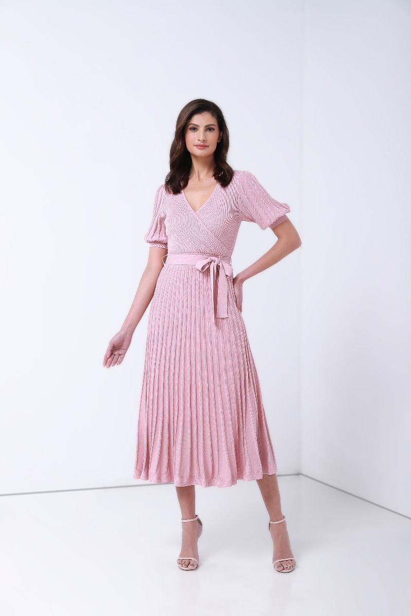 femi9 cross over knitted dress
