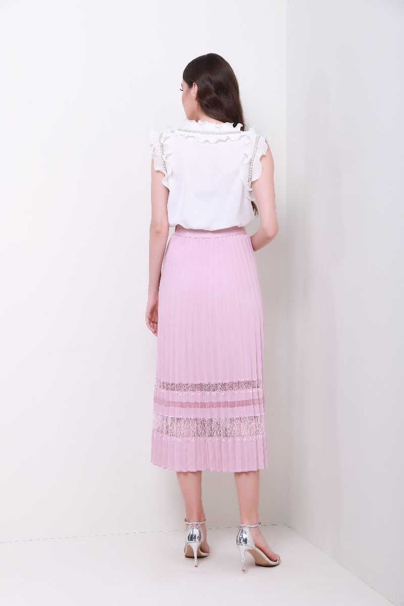 Embellished ruffled top
