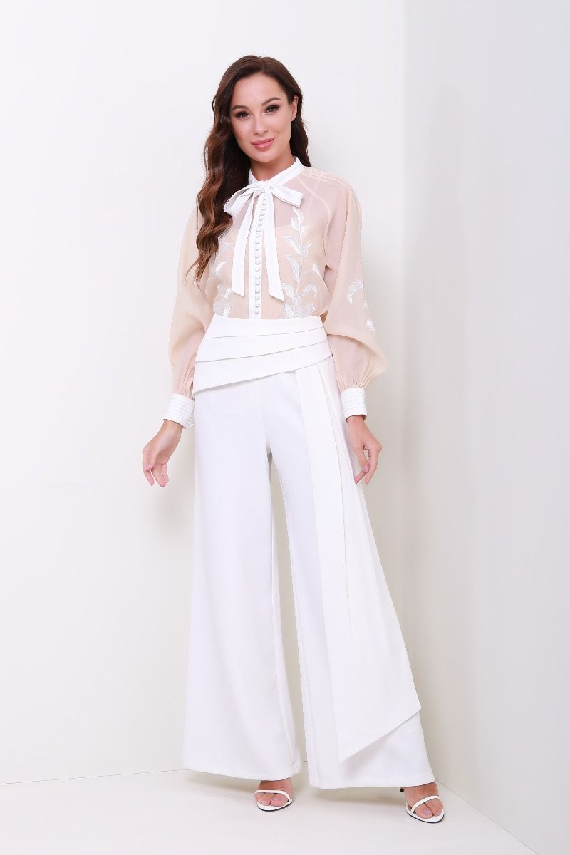 Draped waist pants
