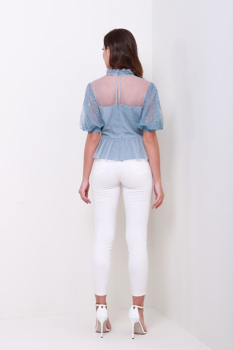 peplum lace top