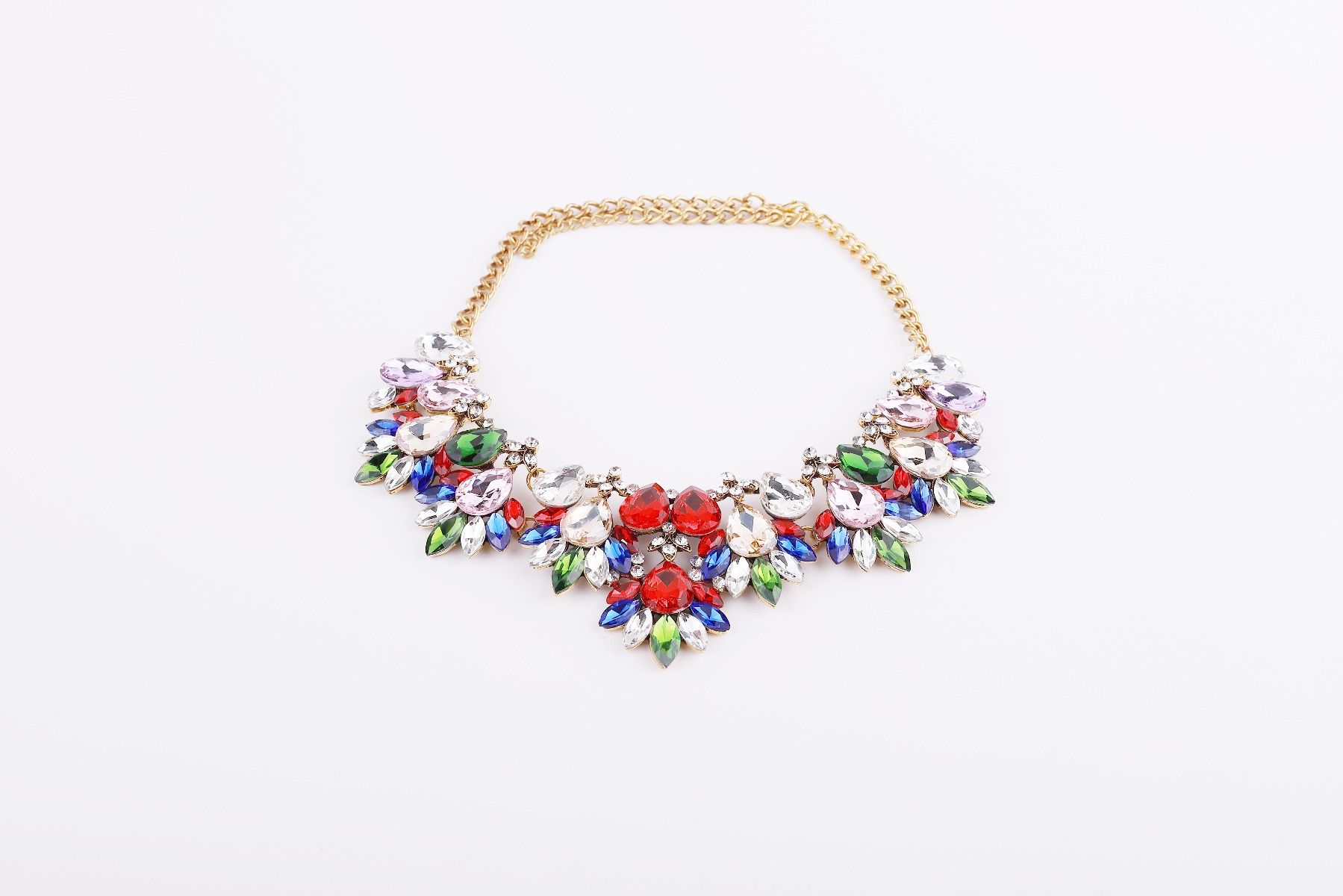 colored crystal necklace