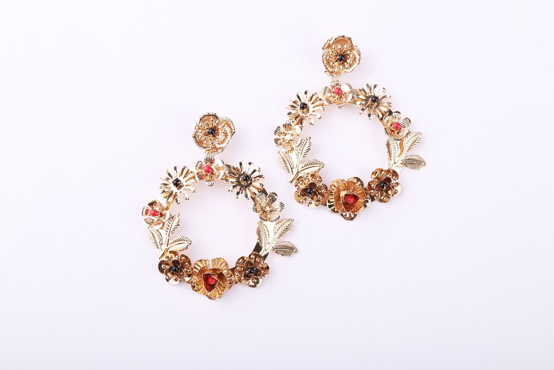 floral drop earrings