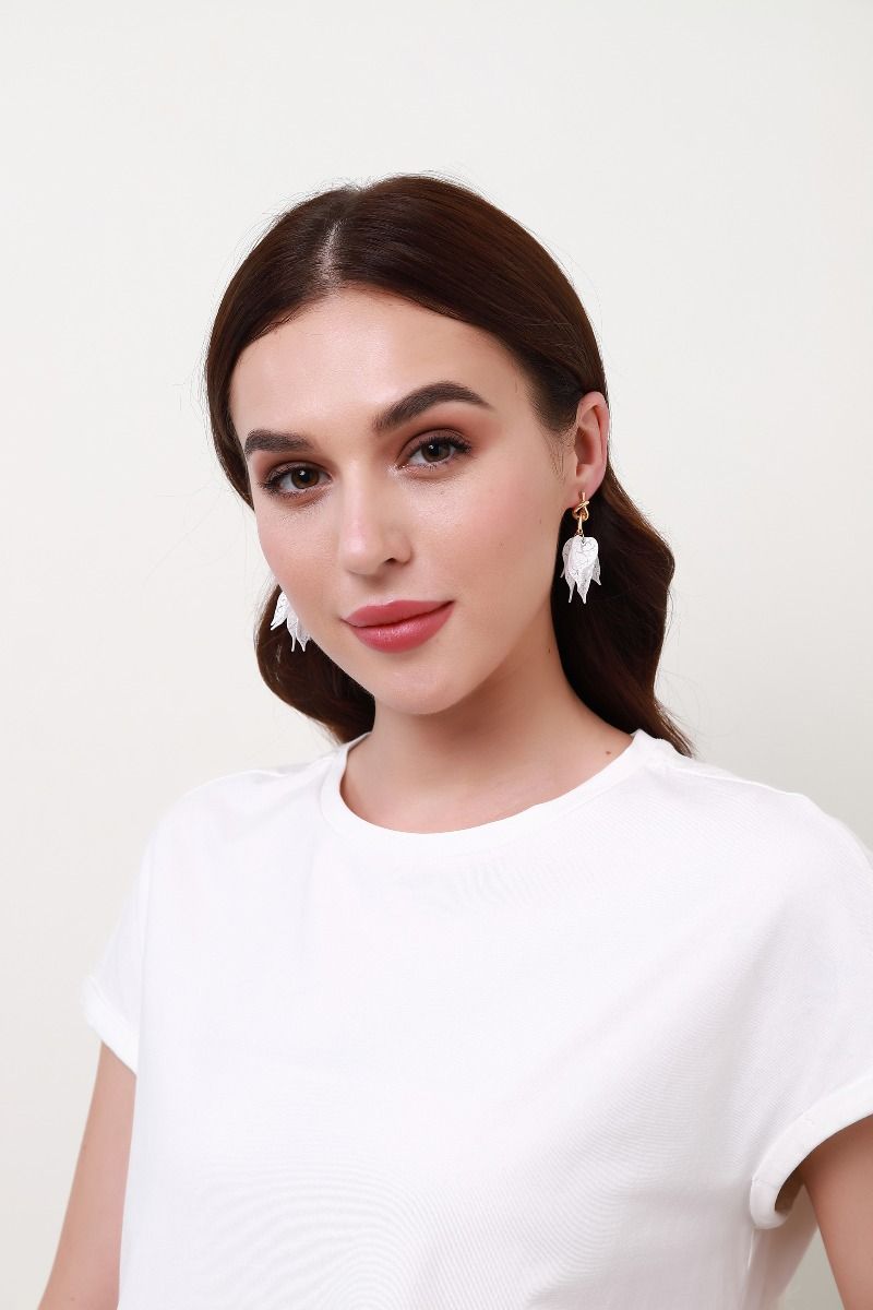 drop leaves earrings