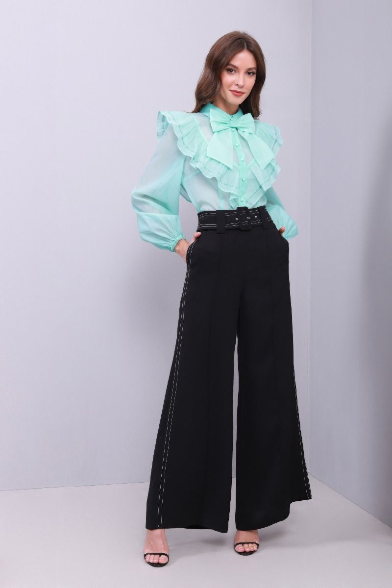 Ruffled Bow-tie Shirt