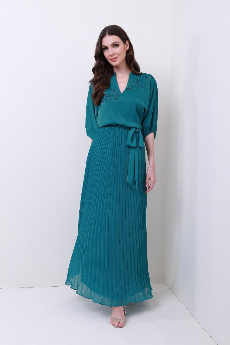Chiffon pleated dress