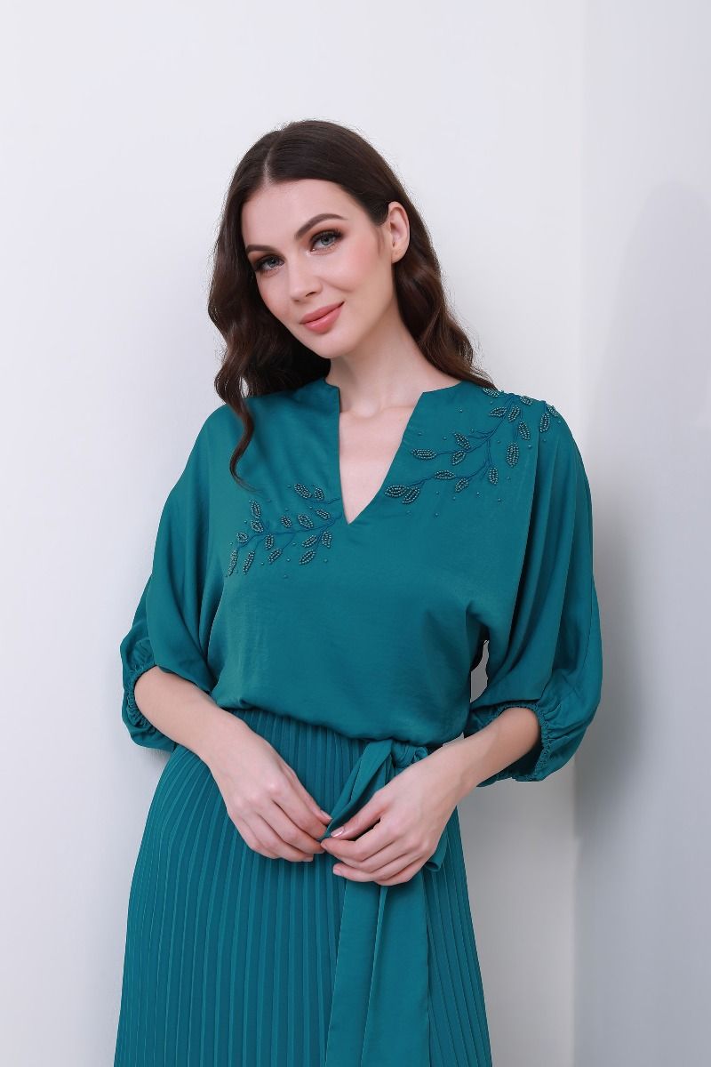 Chiffon pleated dress