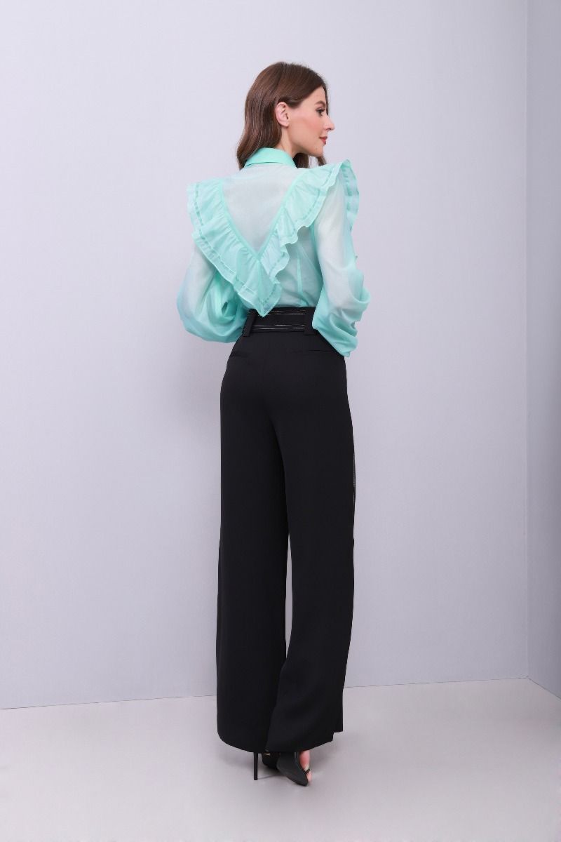 Ruffled Bow-tie Shirt