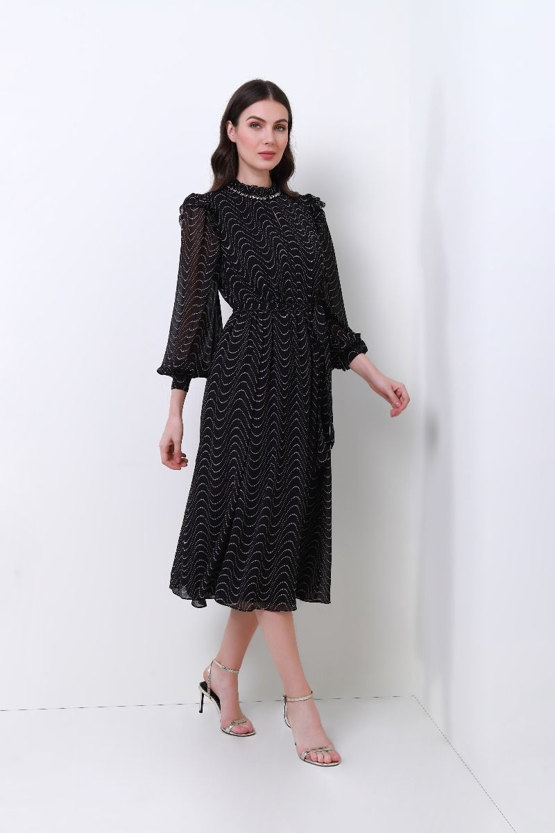 Printed chiffon dress