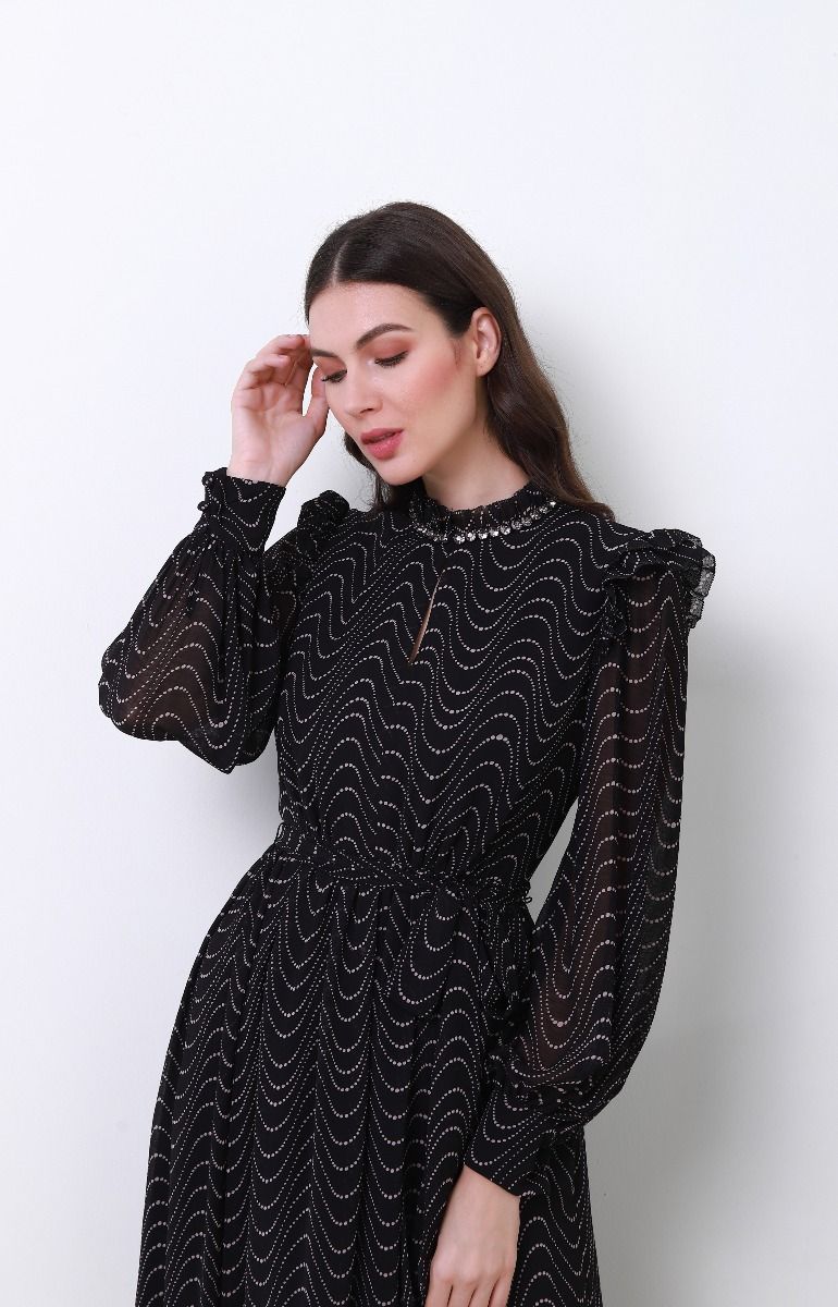 Printed chiffon dress