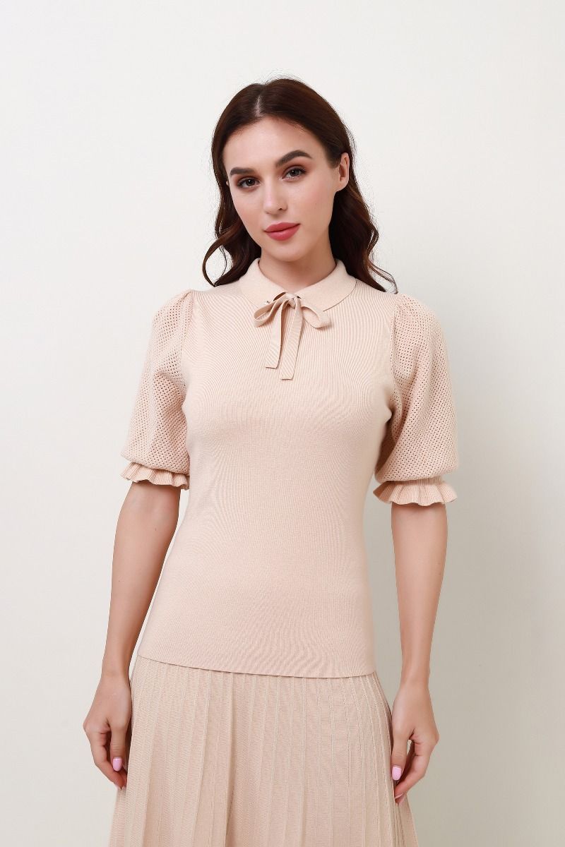 Collar knitted top 