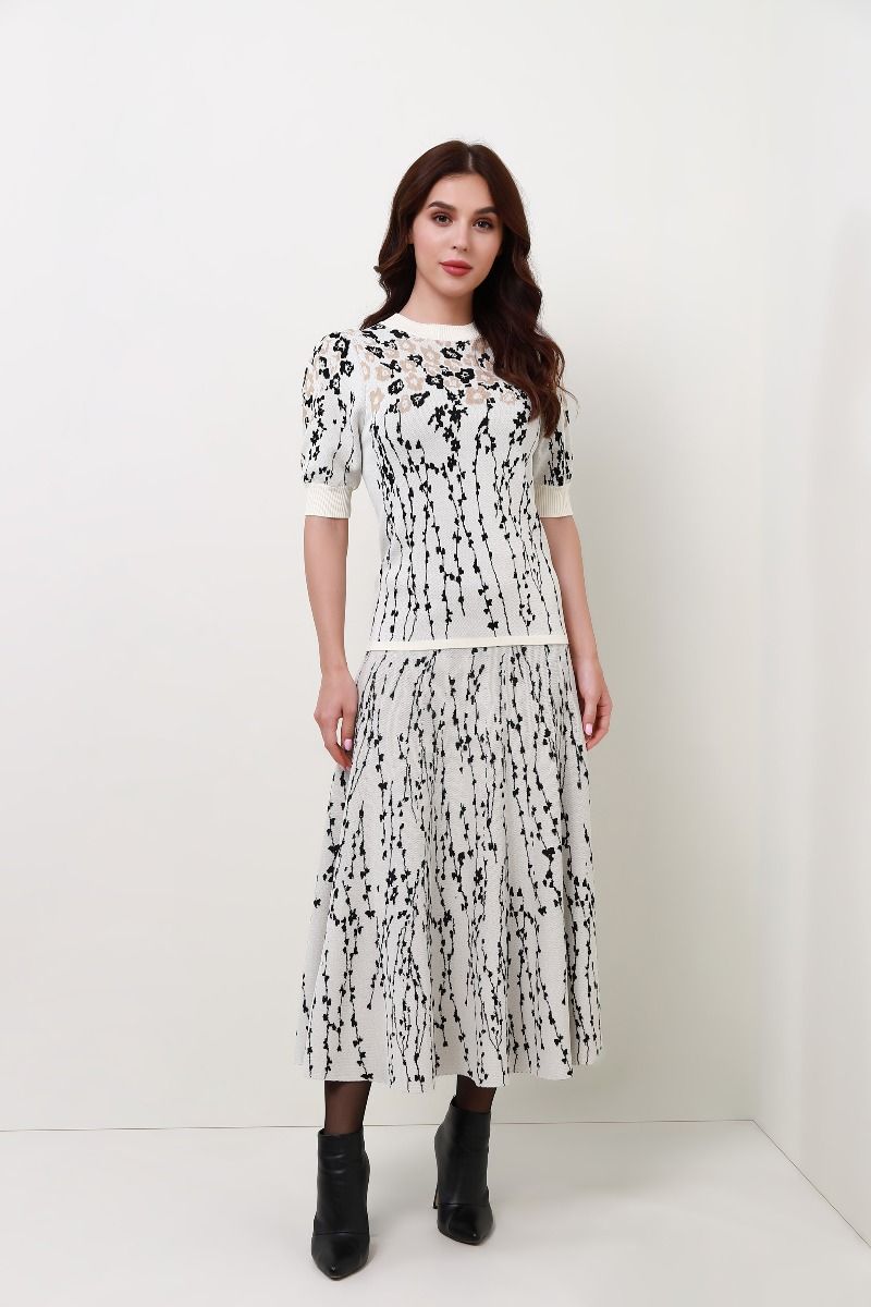 printed knitted skirt
