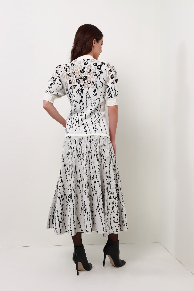 printed knitted skirt
