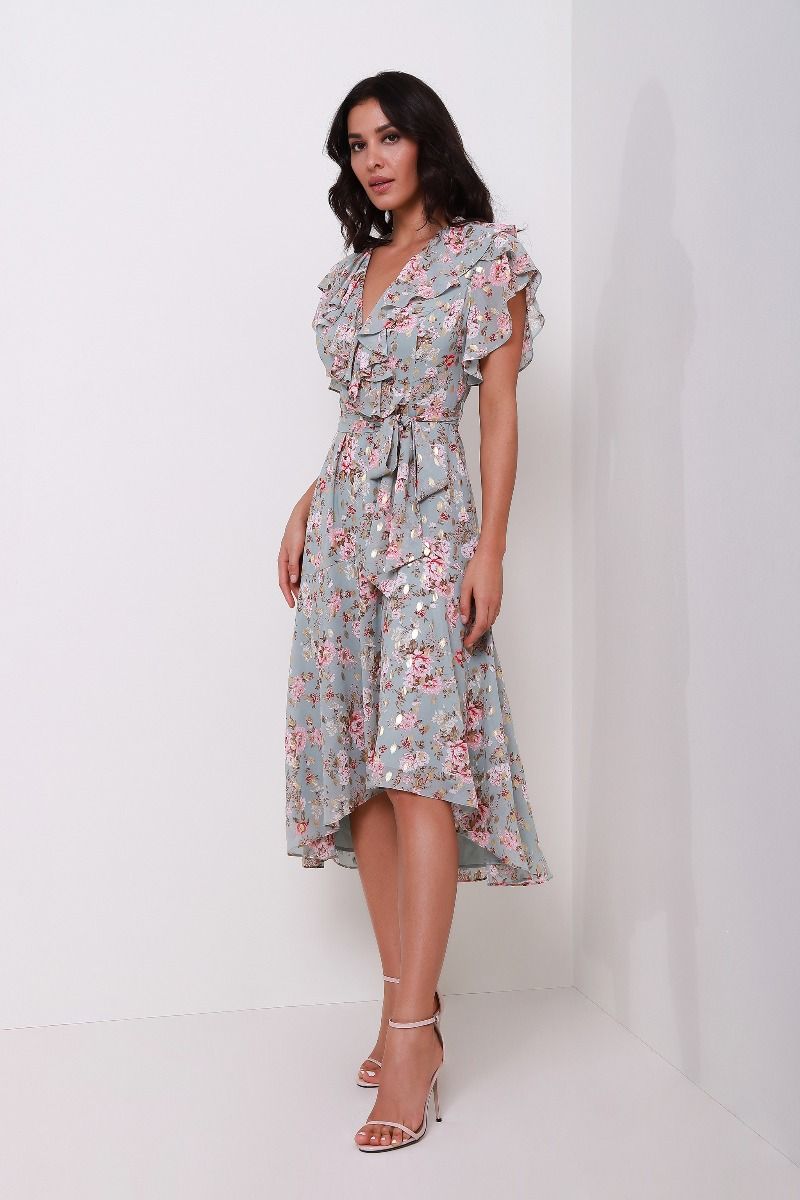 Ruffles Wrap dress