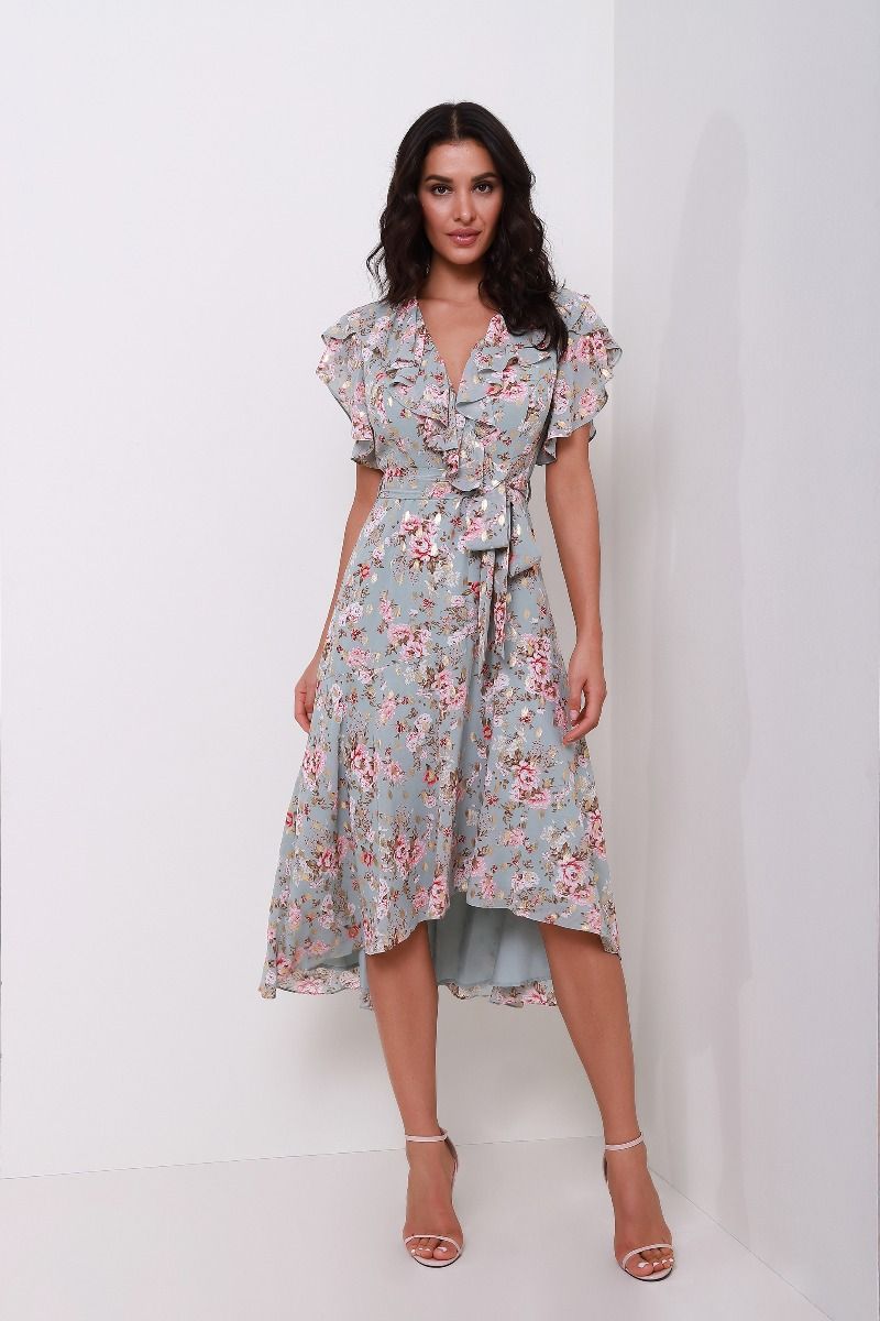 Ruffles Wrap dress