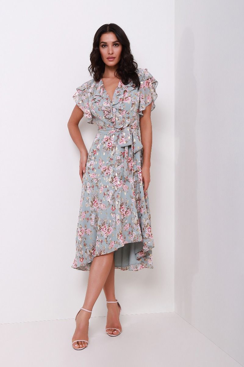 Ruffles Wrap dress