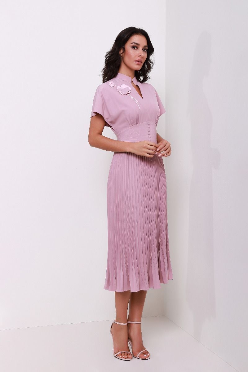 Pleated wide waist dress