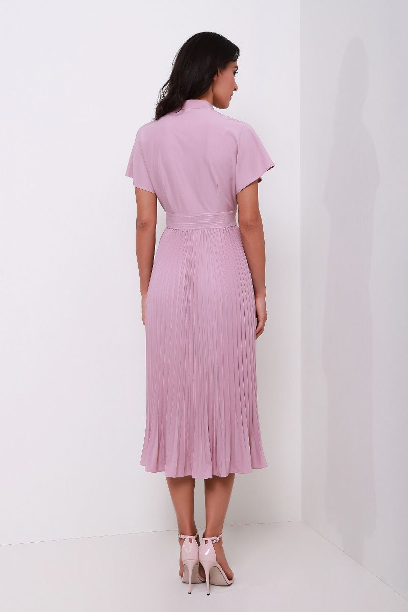 Pleated wide waist dress