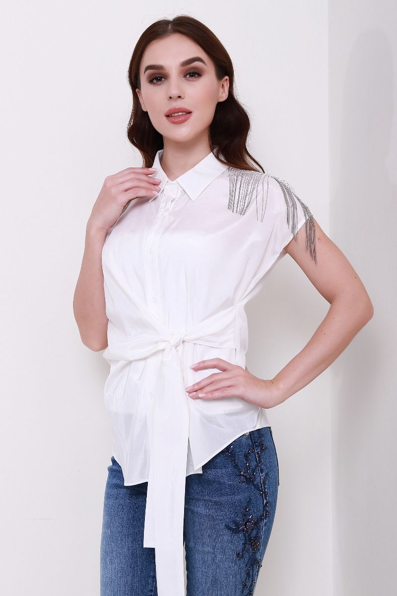 fringe shoulders top