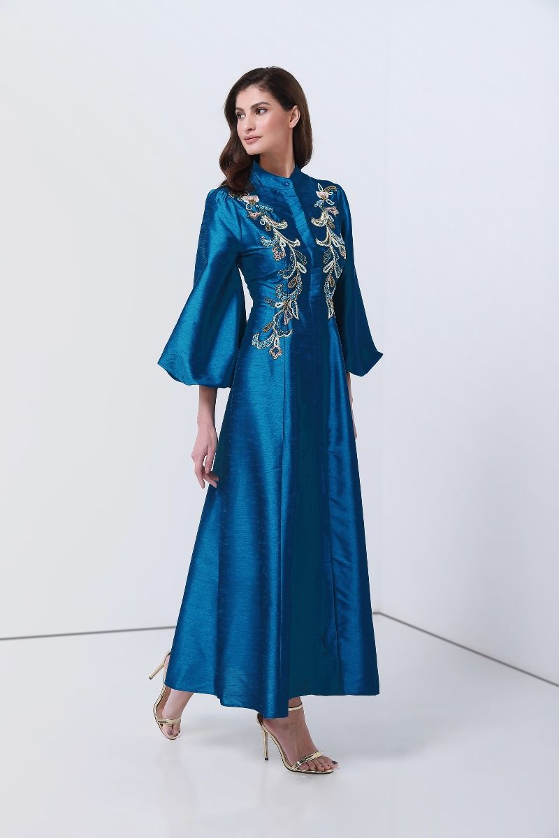 embroidered balloon sleeves kaftan