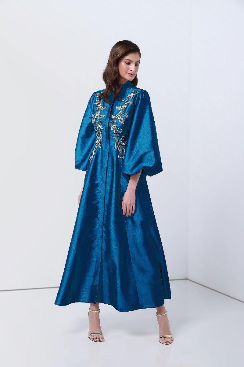 embroidered balloon sleeves kaftan
