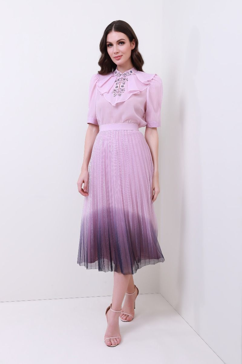 colored hem skirt 