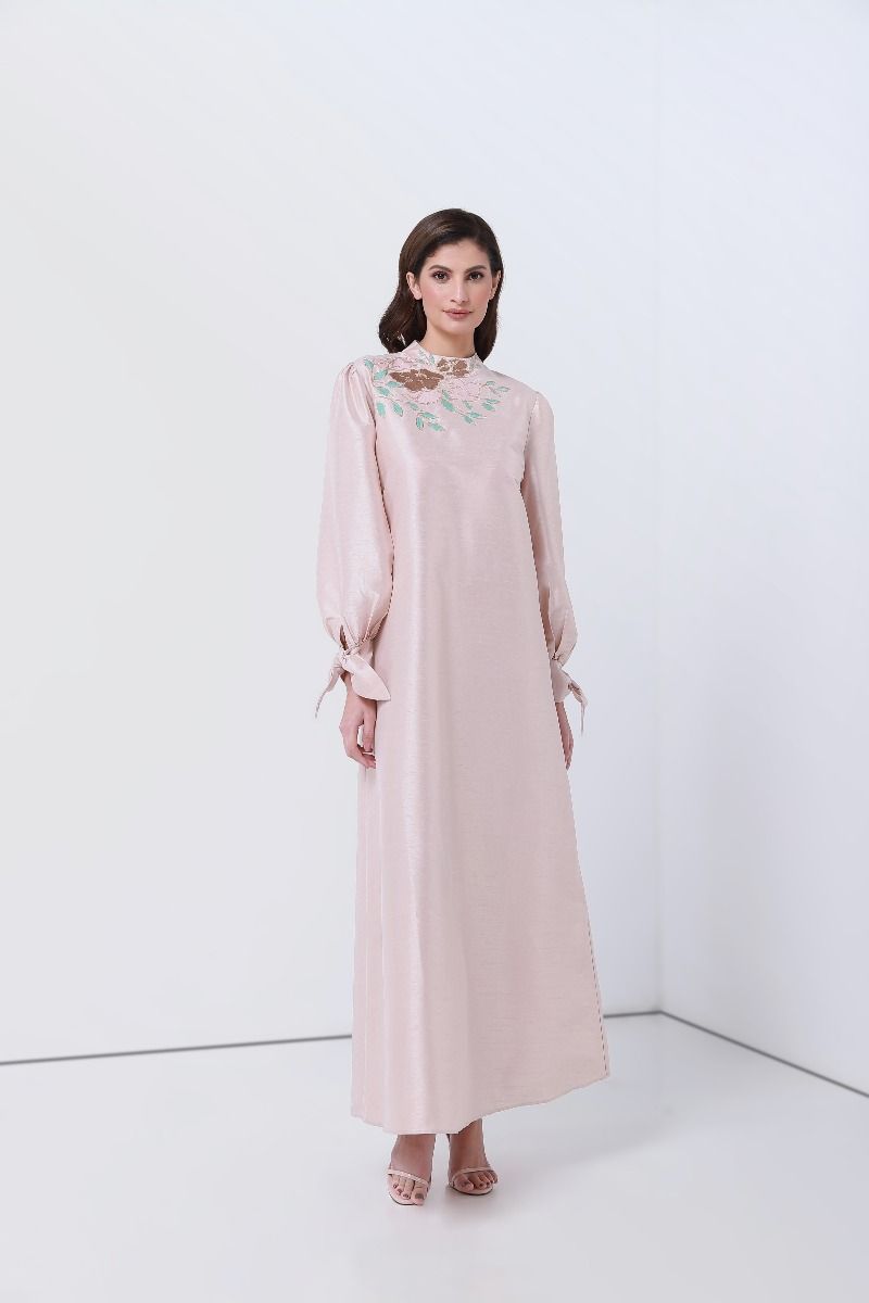 Femi9 Embellished high collar kaftan
